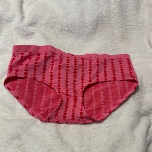 Soft Pink Heart-Print Cotton Underwear